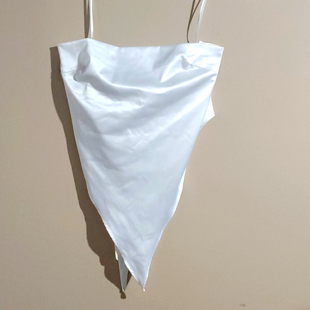 White Satin Tie-top.